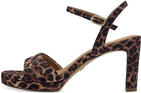 Tamaris - maat 39 - Sandalen met hak Leopard Synthetisch - Dames