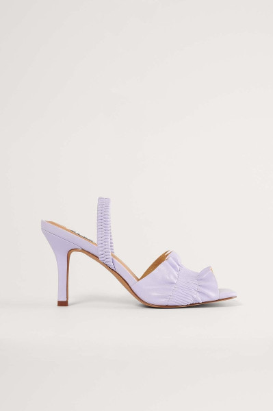 NA-KD Ruffled Vrouwen Sandalen - 36 - Lilac