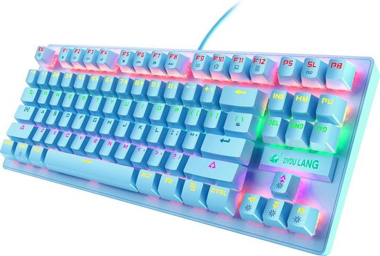 ZIYOULANG K2 RGB mechanisch gaming toetsenbord - Geschikt voor Windows/Mac - blue switch