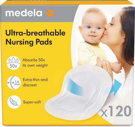 Medela zoogcompressen wegwerp - 120 stuks - Nieuw - ultra-ademend