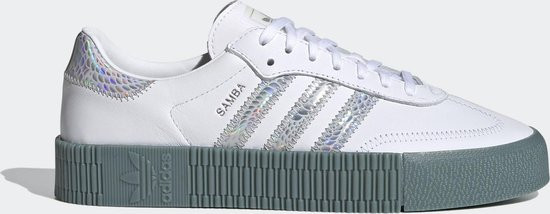 adidas Sambarose W -maat 40 2/3- Dames Sneakers - Ftwr White/Supplier Colour/Hazy Emerald