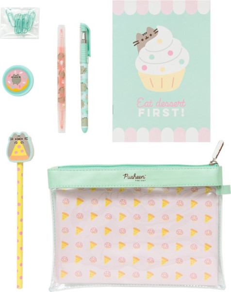 Pusheen Schrijfset Foodie Junior Groen/roze 7-delig