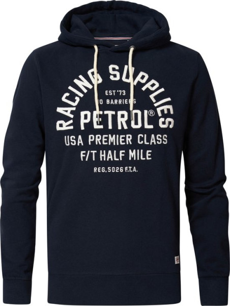 Petrol Industries - Maat L - Heren Sportieve Logo Hoodie - Blauw