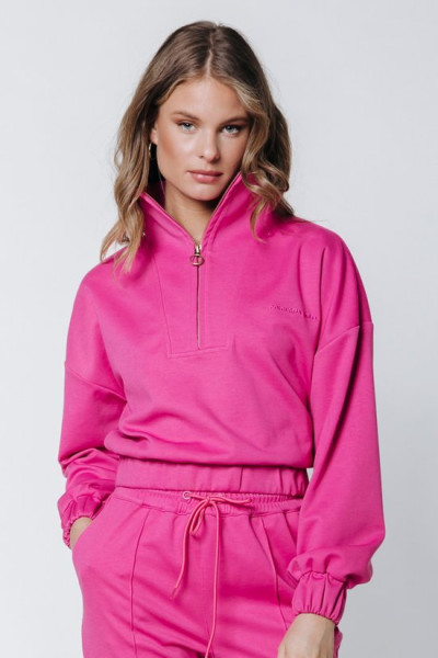 Colourful Rebel - XS - Litzy Dropped Shoulder Zipper Sweater