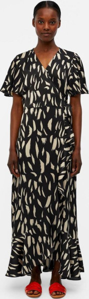 OBJECT - Maat 42 - OBJPAPAYA S/S WRAP LONG DRESS A DIV Dames Jurk