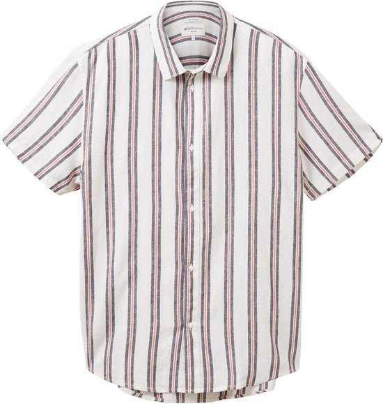 TOM TAILOR - Maat M - relaxed striped shirt Heren Overhemd