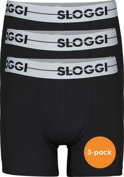 sloggi - Maat XXL - men Go Heren Short 3-pack - Zwart