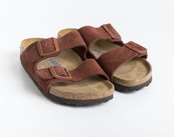 Birkenstock Arizona Dames Slippers - 40 - Chocolate Suede Narrow-fit