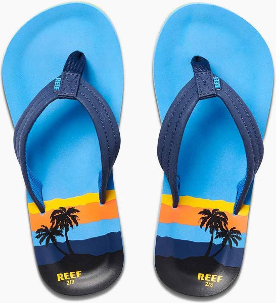 Reef Little Ahi Jongens Slippers 21 22 Blue Hawaii DGM Outlet