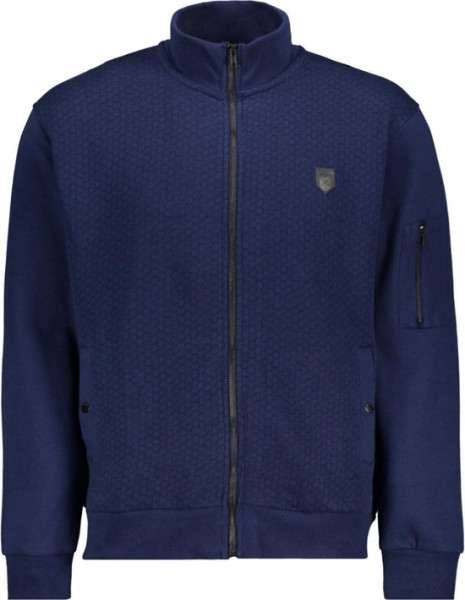 Jack & Jones - Maat M - Vest Jprbluwills Sweat Zip High Neck Pegaent Blue Mannen