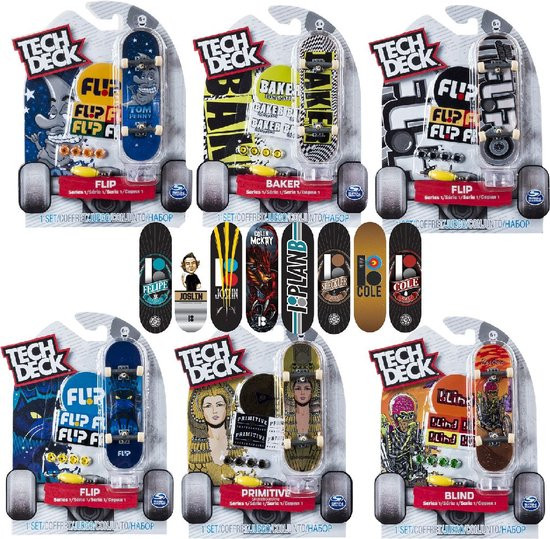 Tech Deck - Vingerskateboard van 96 mm met authentieke ontwerpen - stijlen kunnen verschillen