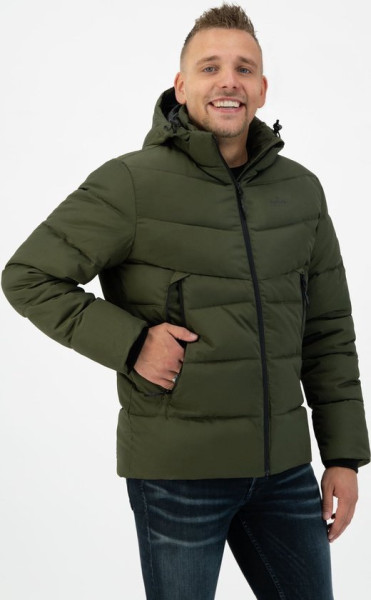 Kjelvik - maat XL - heren winterjas - padded, gewatteerde jas - Umberto - groen