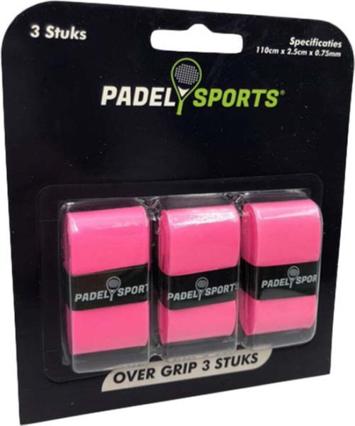 Overgrip padel - Racketaccessoires - Roze - 3 stuks