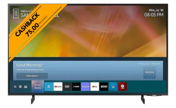 55 "UHD Samsung HG55AU800EUXEN hotel tv - zwart