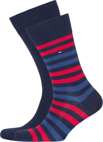 Tommy Hilfiger - Maat 39-42 -MEN DUO STRIPE SOCK 2P Mannen Sokken