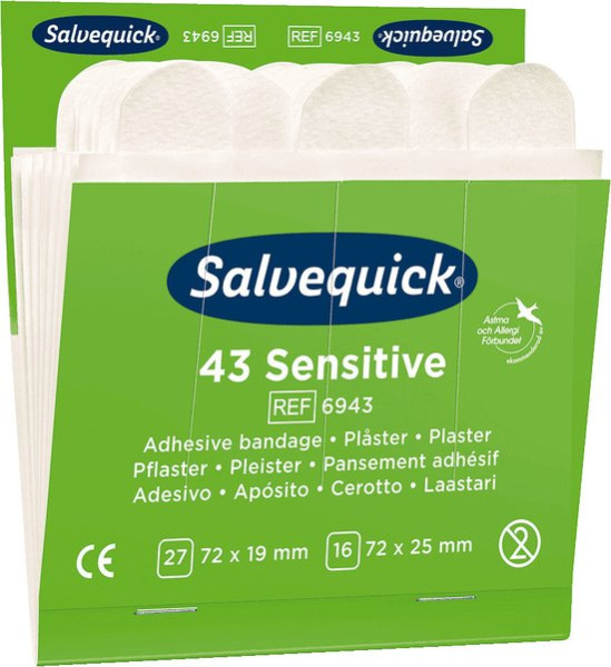 Salvequick 6943 navulling Non-Woven pleisters 6 X 43 stuks