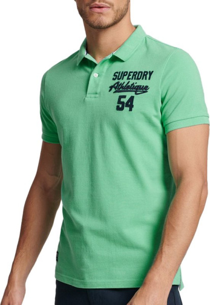 Superdry - Maat L - Vintage Superstate Polo Heren Poloshirt - Mintgroen