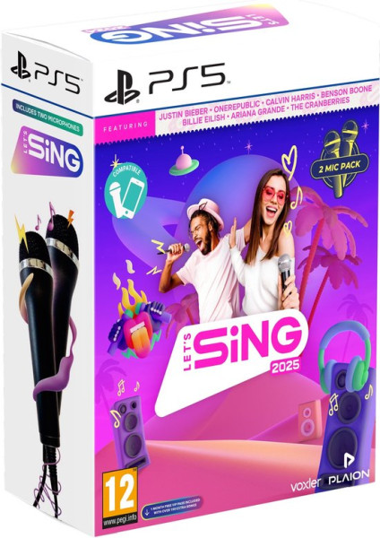 Let's Sing 2025 + 2 Microfoons - International Edition - PS5