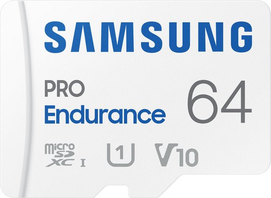 Samsung Pro Endurance - Micro SD kaart - Inclusief SD Adapter - 64 GB