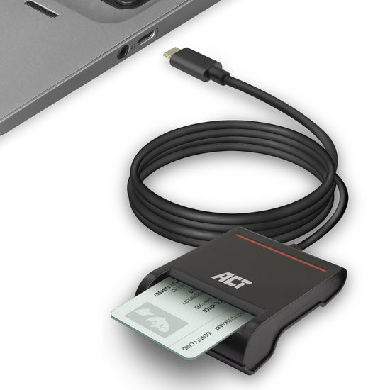 ACT USB-C Smart Card ID Reader AC6020