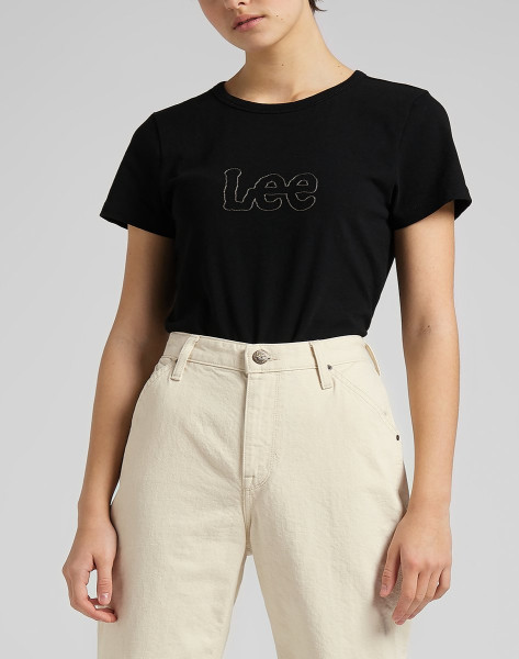 LEE Slim Cropped - Maat M - Black Dames T-shirt