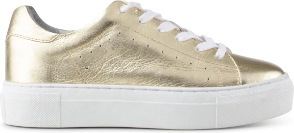 PS Poelman - Maat 39 - TITULAR Dames Casual Leren Tennis Sneaker - Metallic Goud