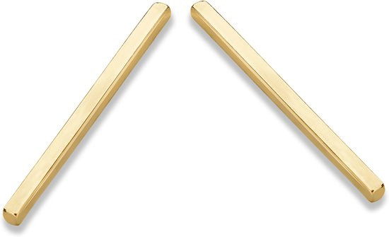 Casa Jewelry Oorhangers Stick - Goud Verguld - 5 cm