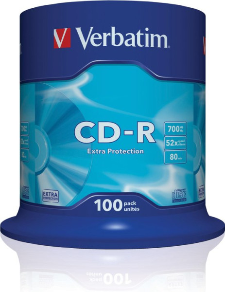 Verbatim 43411 CD-R 80 disc 700 MB 100 stuk(s) Spindel