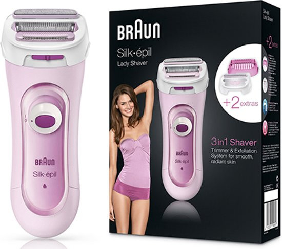 Braun Silk-epil 5360 Ladyshaver met 3 opzetstukken