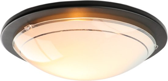 Planet 1 Plafond- en Wandlamp - E27 - Ø 29 cm - Zwart/Wit