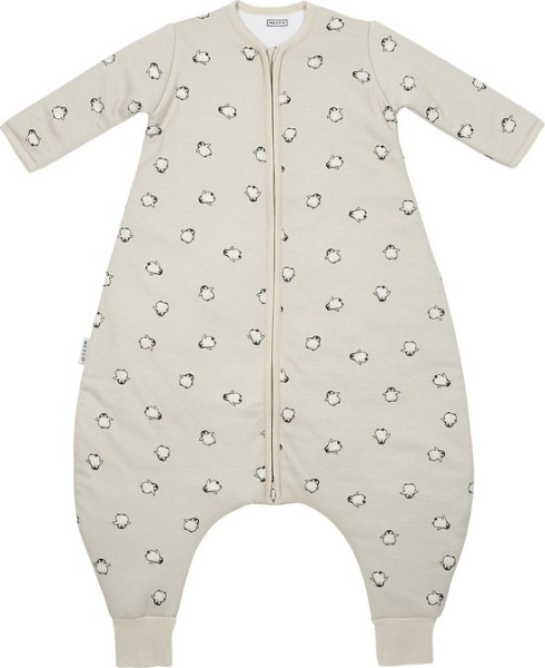 Meyco Baby Penguin baby winter slaapoverall jumper met vaste mouw - soft sand - 92cm - 2.5 TOG