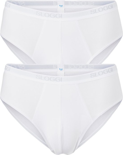 sloggi - Maat L - men Basic Heren Midi slip - 2-pack - Wit