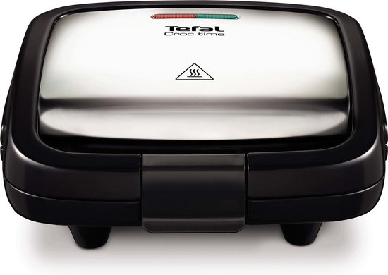 Tefal Croc Time SM193D - Tosti ijzer - Zwart/zilver