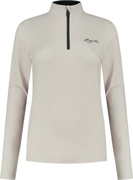 Rogelli Maat XL Sage Hardloopshirt - Lange Mouwen - Dames - Taupe, Zwart