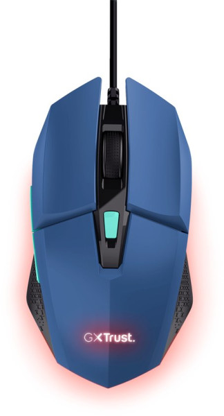 Trust GXT 109B Felox - Bedrade Gaming Muis - 6400 DPI - Verlichting - Blauw