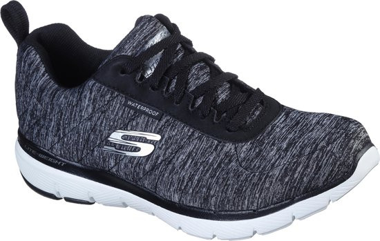 Skechers Flex Appeal 3.0 - Jer'See - Maat 37 - Dames Sneakers - Black/Grey