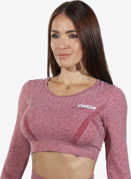 FORZA - maat M - NAADLOZE CROP TOP - FLAMINGO PINK