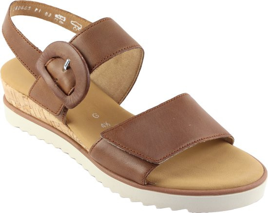 Gabor 752 - maat 39 - Sandalen - Met Sleehak - Dames - Camel