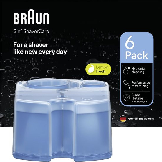 Braun Clean & Renew Reinigingsvloeistof 3-in-1 ShaverCare SmartCare Center - 6 Stuks