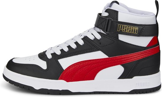 PUMA RBD Game - maat 44.5 - Unisex Sneakers - Wit/Rood/Zwart