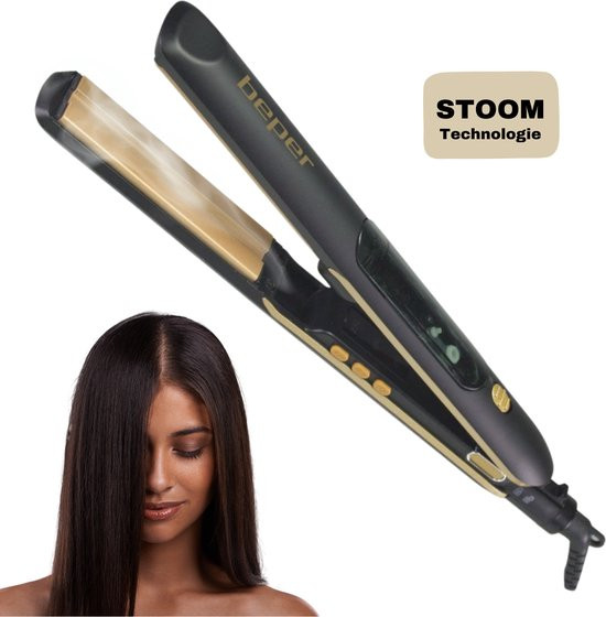 Beper 40.450 - Keramische Stoom Stijltang - Haarstyler - Stijlvolle Tang - Professionele Stijltang -