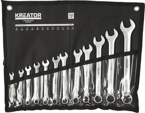 Kreator - Hand tools - KRT500012 - Sleutelset - 6-22mm combinatie - 12 st.