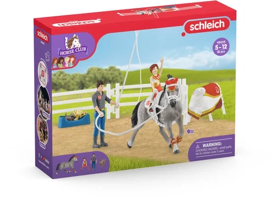 schleich HORSE CLUB Speelfigurenset - Mia's Springset - Kinderspeelgoed voor Jongens en Meisjes - 5