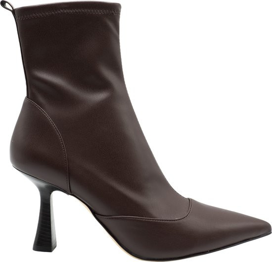 Michael Kors - Maat 38 - Clara Mid Bootie Dames Enkellaarzen/Sleehakken - Chocolate