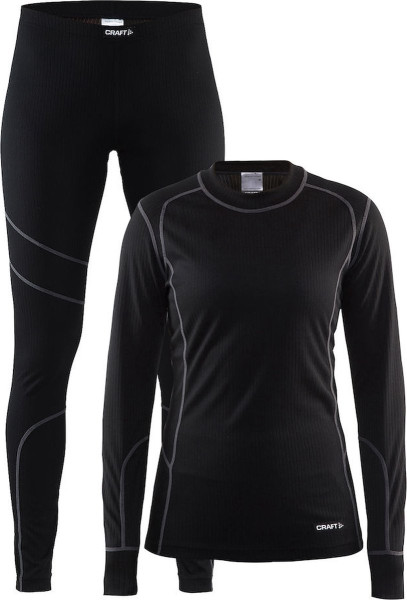 Craft - maat XL - Baselayer Set Thermoset Dames - Black/Granite