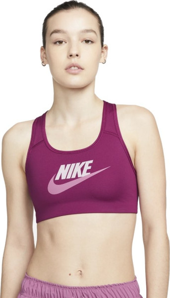 Nike Dri-Fit Swoosh sport bh paars Maat S