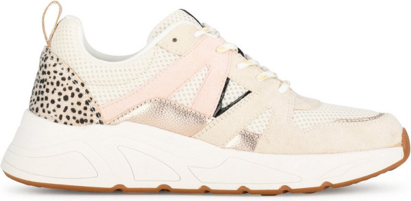 POSH by Poelman - Maat 39 - CAROCEL Dames Sneakers - Beige met combinatie