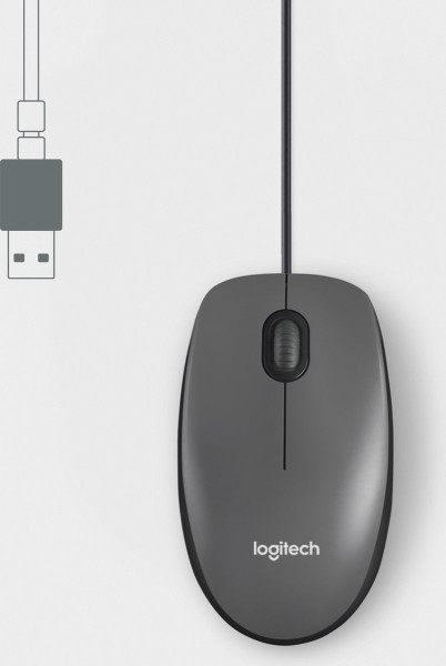 Logitech M100 muis Ambidextrous USB Type-A Optisch 1000 DPI