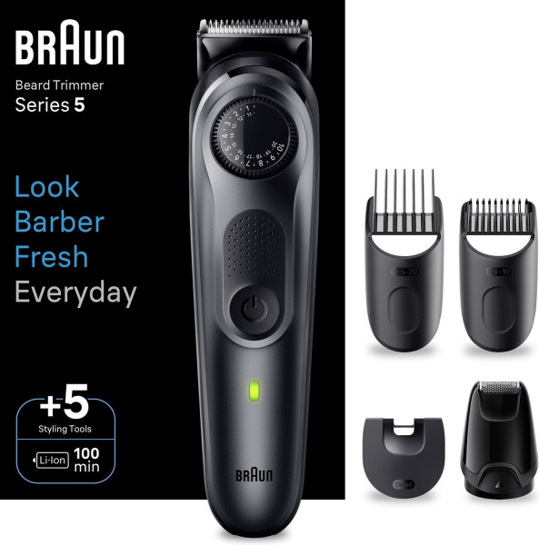 Braun Baardtrimmer - Series 5 - BT5420 - Trimmer Voor Heren met Stylingtools en 100 Minuten Gebruiks