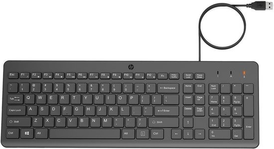 HP 150 Wired - Toetsenbord - Azerty - Zwart